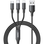 Remax Braided USB to Lightning / Type-C / micro USB Cable Μαύρο