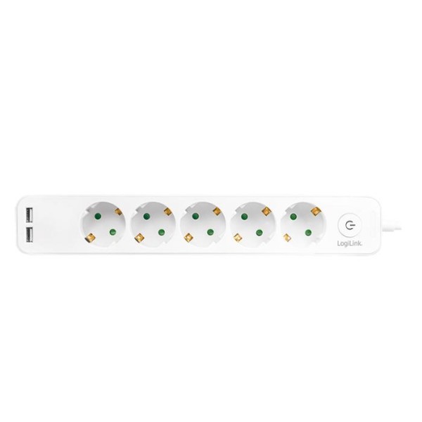 Φωτογραφία από Socket 5 x Schuko with 2 x USB Logilink LPS249U 1,5m