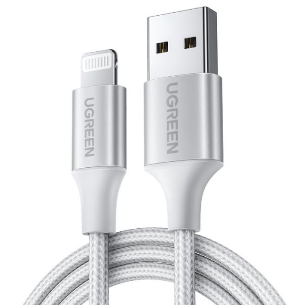 Φωτογραφία από Charging Cable MFI UGREEN US199 i6 Silver 1m 60161 2.4A